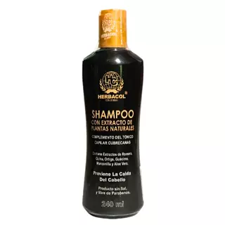 Shampoo Con Extracto De Plantas Naturales 240 Ml Herbacol