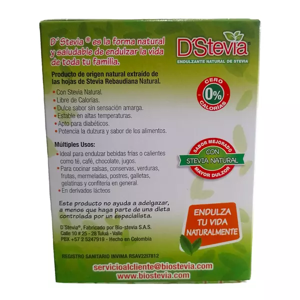 Stevia Pague 40 Lleve 50 Sobres D' Stevia