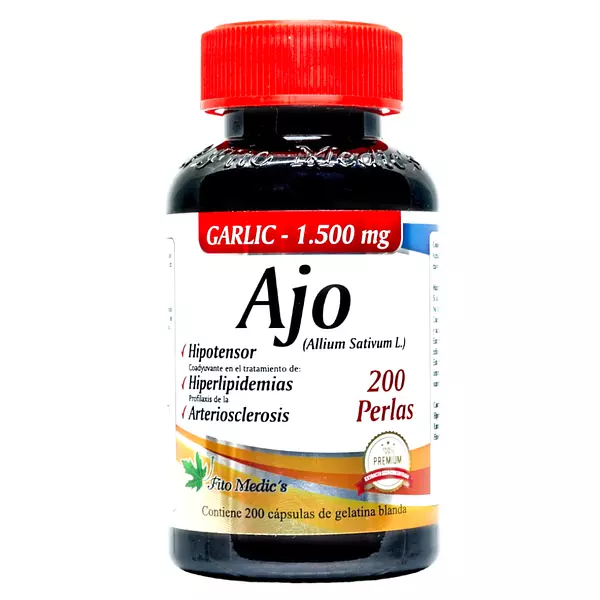 Garlic (Ajo) 1.500 Mg 200 Perlas Fito Medics