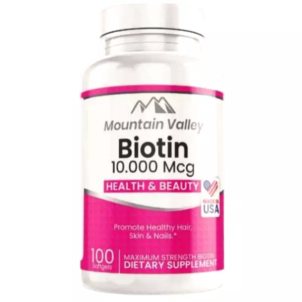 Biotin 10.000 Mcg Cápsulas Blandas Mountain Valley