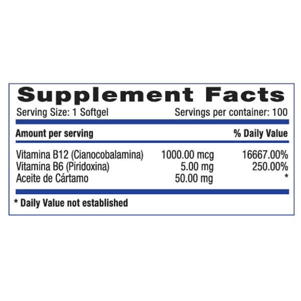 Vitamin B12 Plus Vitamin B6 100 Softgels System