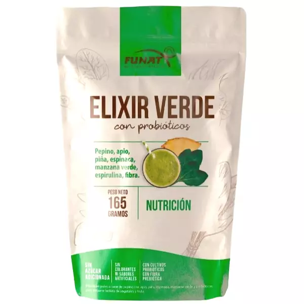 Elixir Verde Con Prebióticos 165 Gr Funat