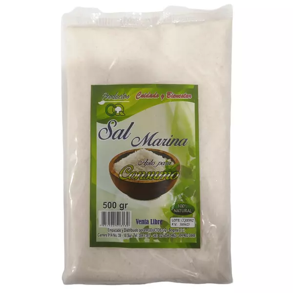 Sal Marina Para Consumo 500 Gr Cq