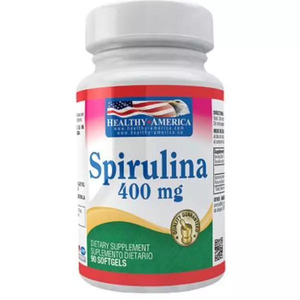 Espirulina 400mg 90 Softgels Healthy América