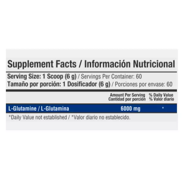 L-Glutamine 6000 Mg 60 Servicios Healthy Sports