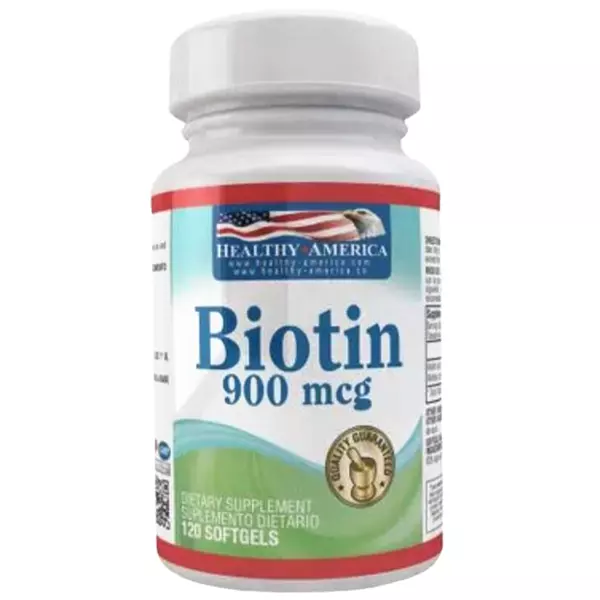 Biotin 900 Mcg 120 Sofgels Healthy América