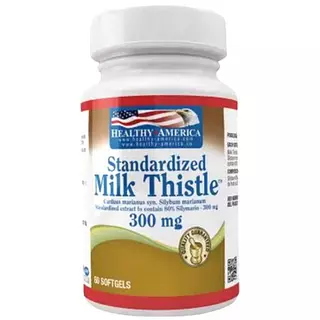 Milk Thistle 300 Mg 60 Sofgels Healthy América