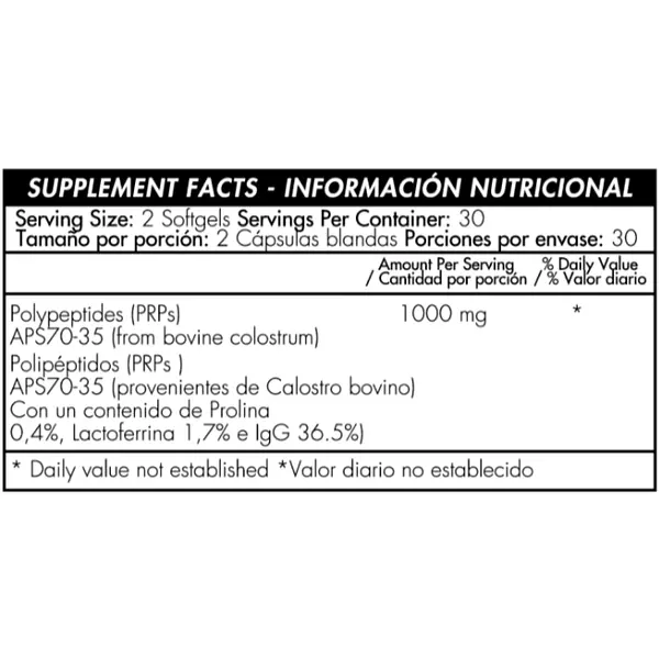 Colostrum Complete 1.000 Mg 60 Sofgels Healthy América