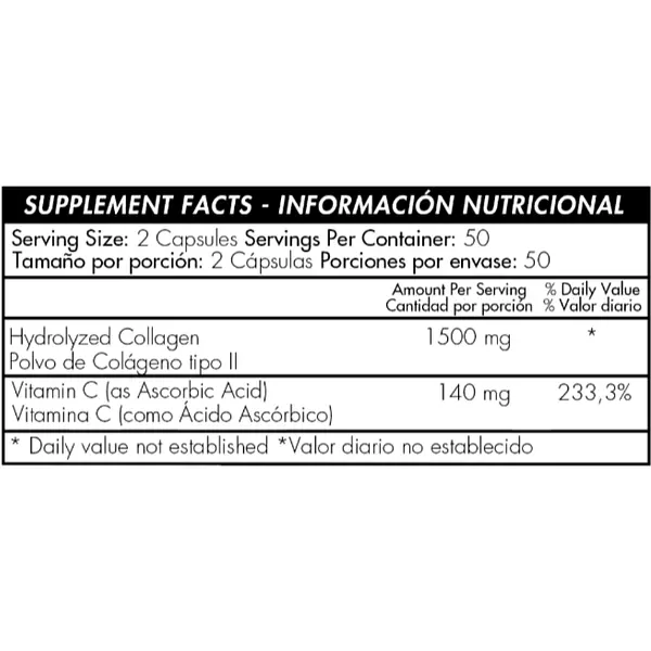 Colageno Hidrolizado 1500mg + Vit C Capsulas Healthy América